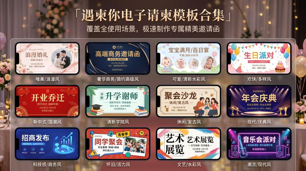 5分钟快速搞定！高颜值会议电子请柬自制教程